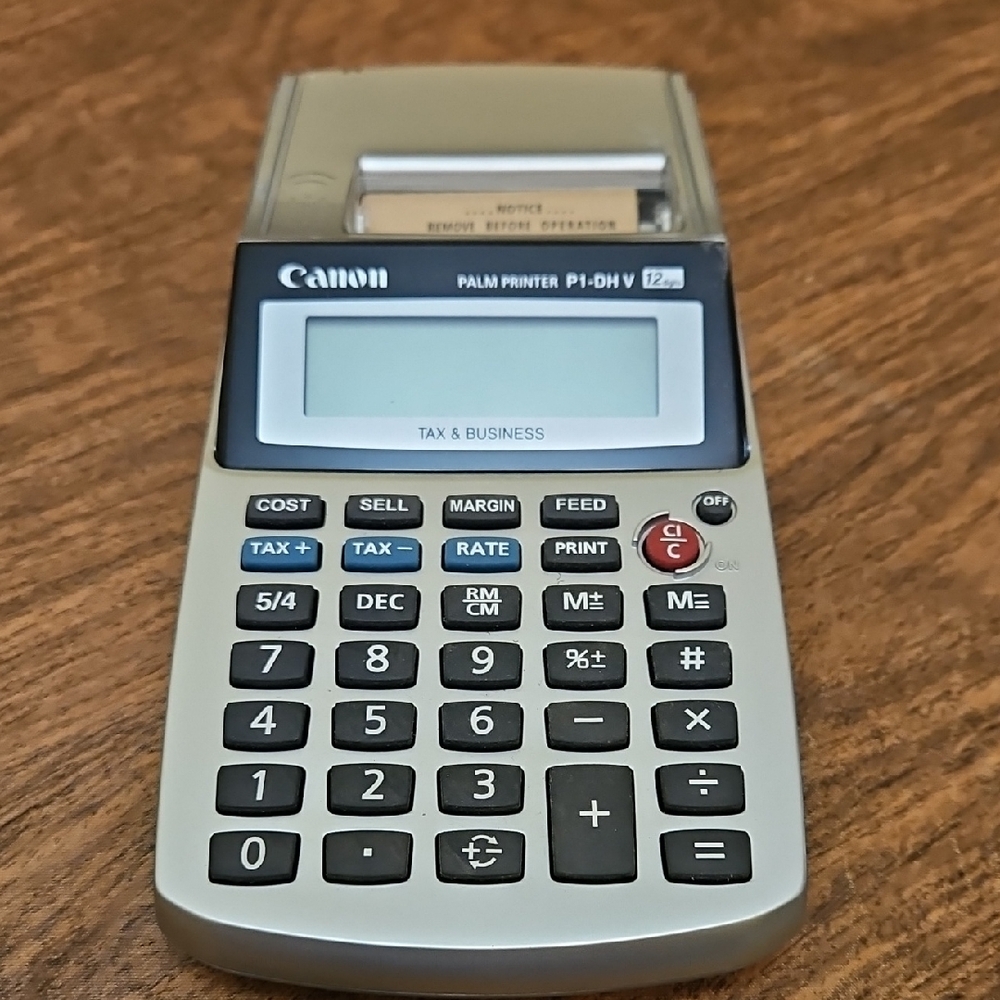 Vintage Canon Calculator palm printer 12 digit tax & business P1-DH-V